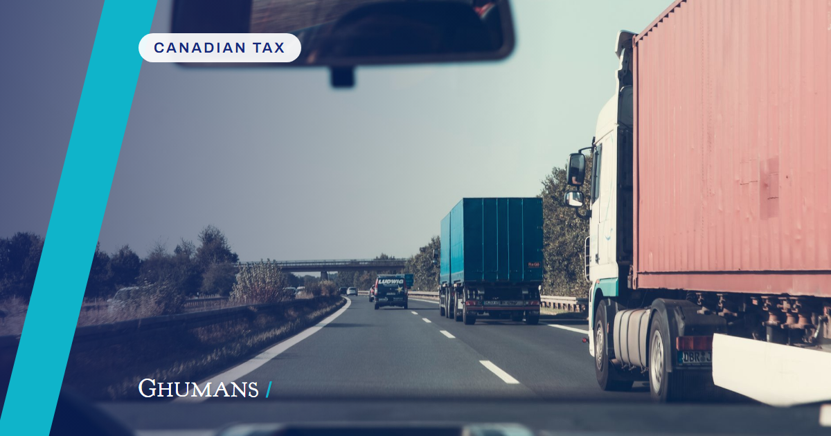 Meal expenses of long-haul truck drivers