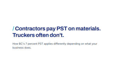 Contractors Pay PST on Materials. Interprovincial Truckers Often Don’t.