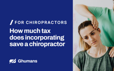How much tax does incorporating save a chiropractor