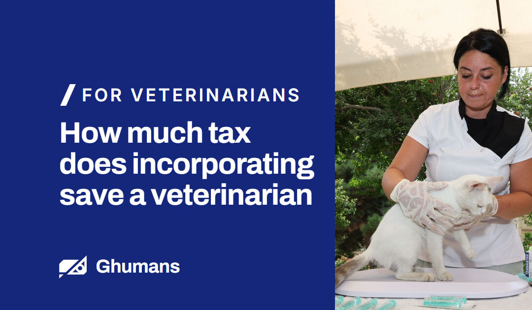 How much tax does incorporating save a veterinarian