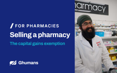 Selling a pharmacy: the capital gains exemption
