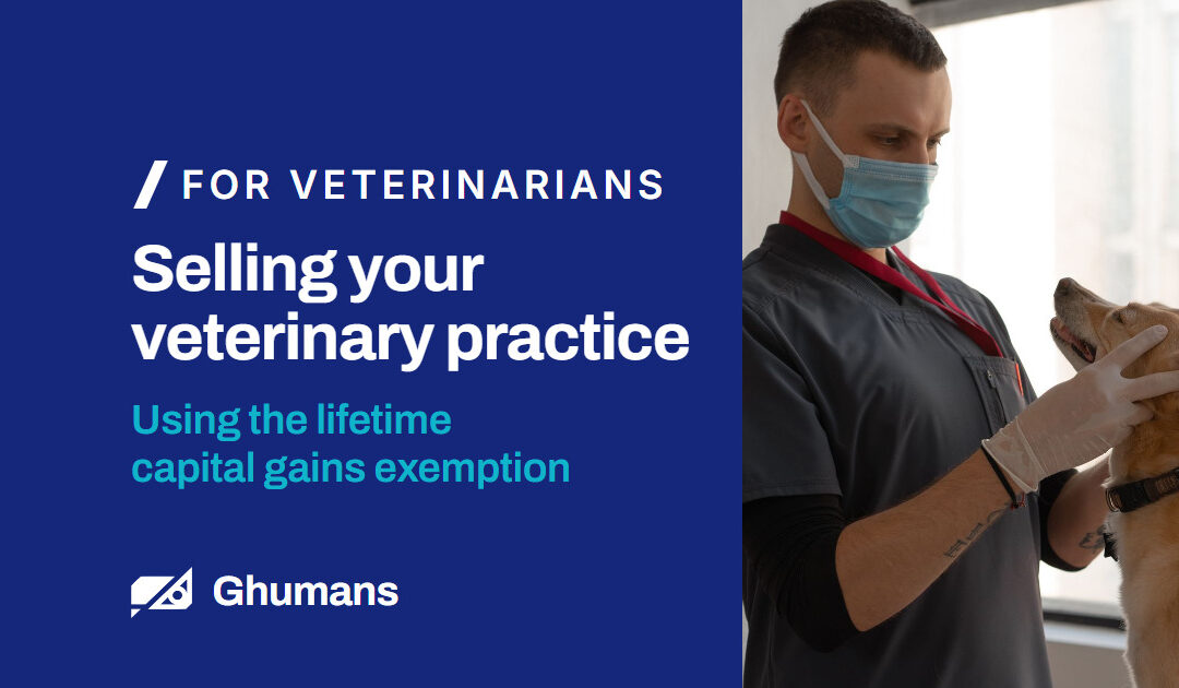 Selling your veterinary practice: using the lifetime capital gains exemption