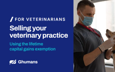 Selling your veterinary practice: using the lifetime capital gains exemption