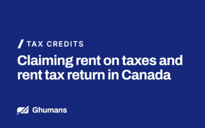 Claiming rent on taxes and rent tax return in canada